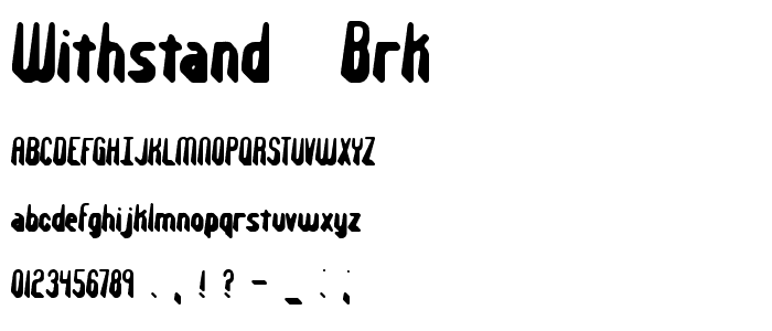 Withstand -BRK- font